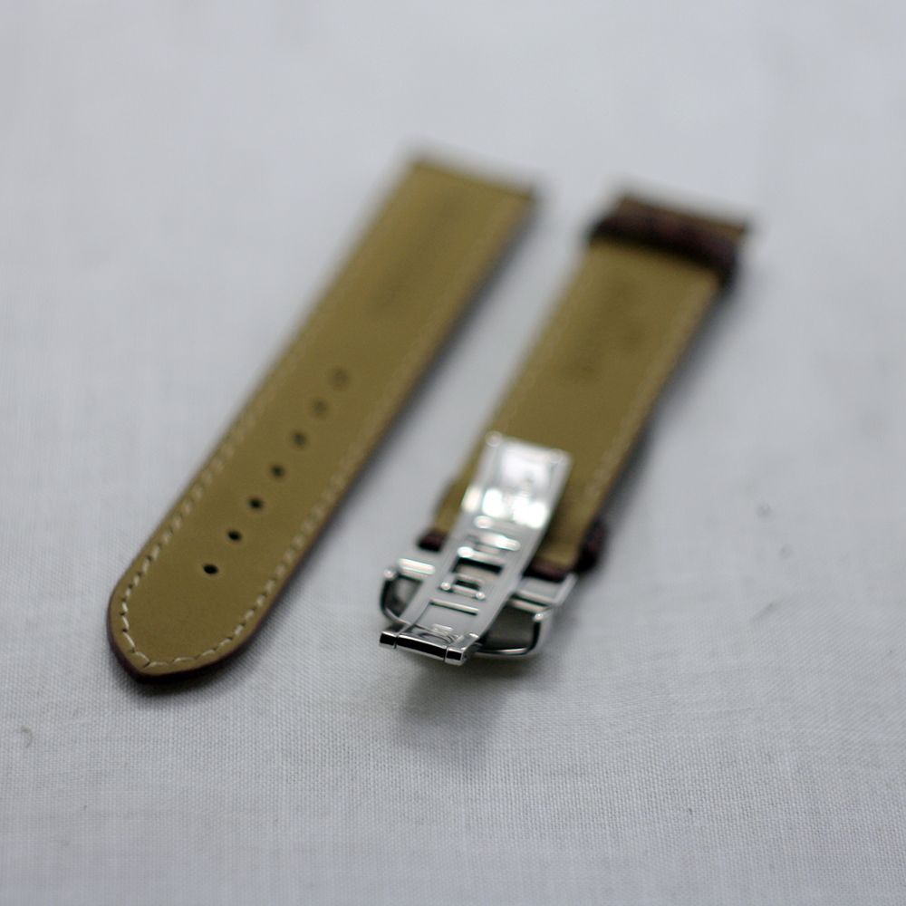Черный часовой ремень из кожи Tissot